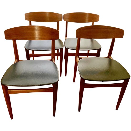 Set of 4 vintage chairs by WH Klein circa 1960