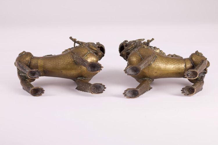 Pair Of Nepalese Simha Guardian Lions
