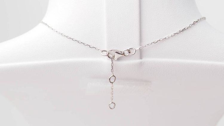 Necklace in white gold, citrine and diamonds