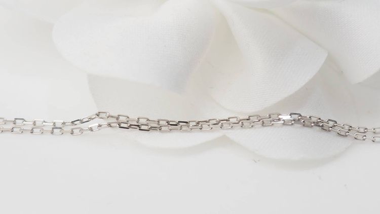 Necklace in white gold, citrine and diamonds