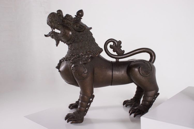 Coppia di leoni delle nevi di Simha Gardiens