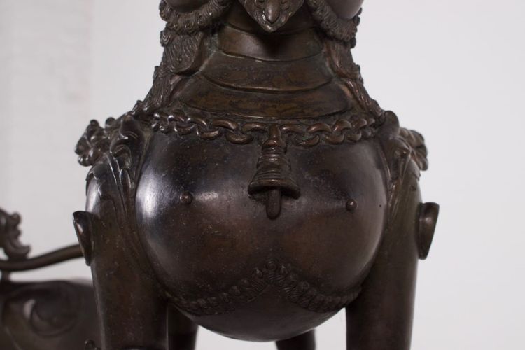 Coppia di leoni delle nevi di Simha Gardiens