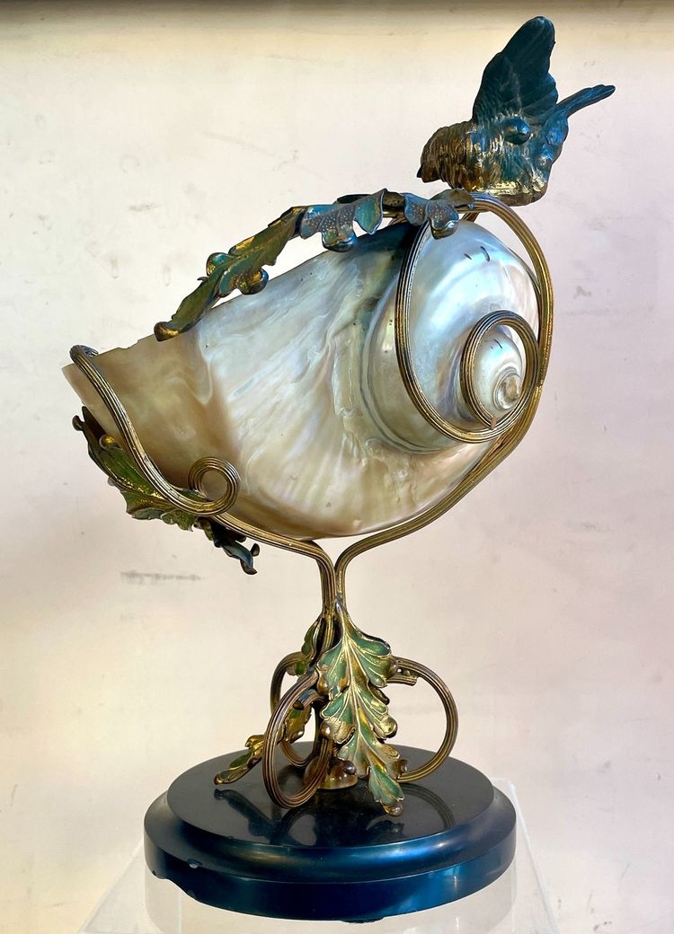 Coquillage monté Art Nouveau, XIXe siècle