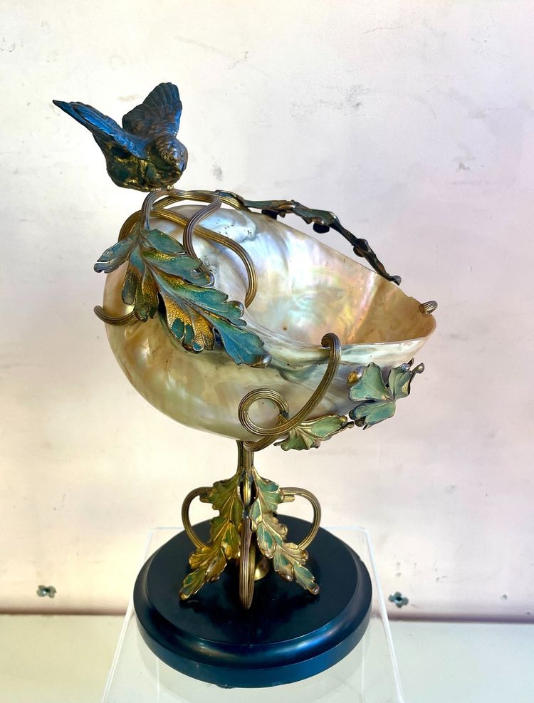 Coquillage monté Art Nouveau, XIXe siècle