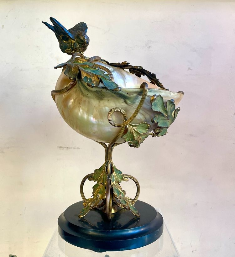 Coquillage monté Art Nouveau, XIXe siècle