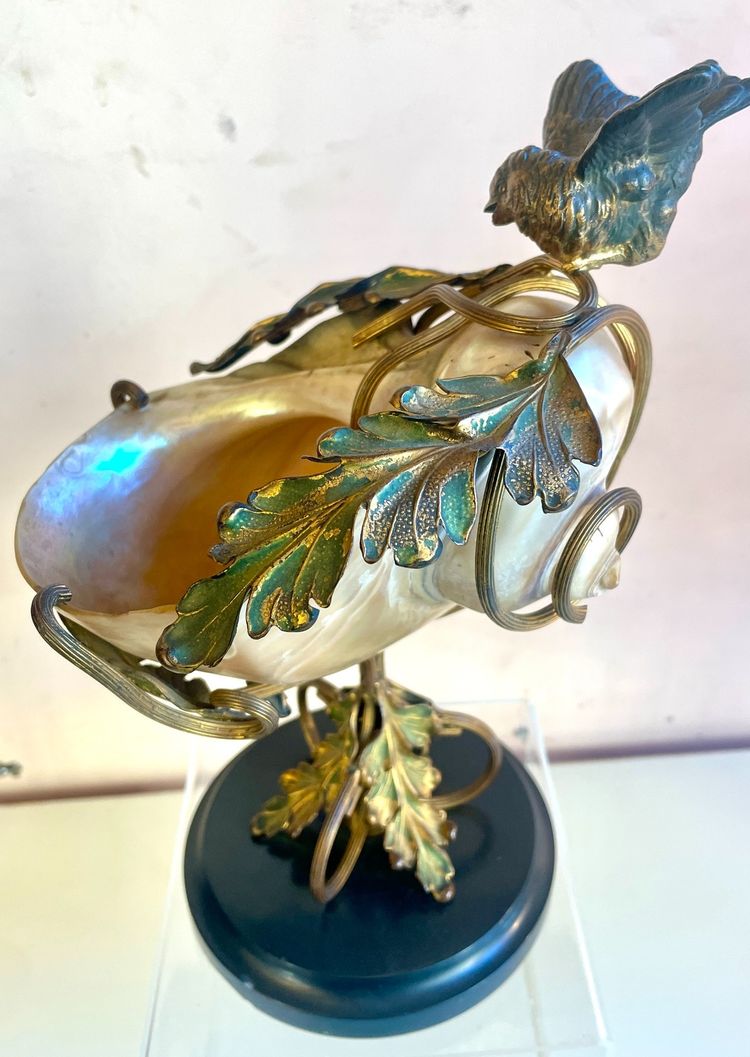 Coquillage monté Art Nouveau, XIXe siècle