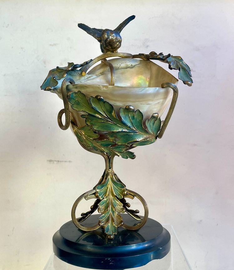 Coquillage monté Art Nouveau, XIXe siècle