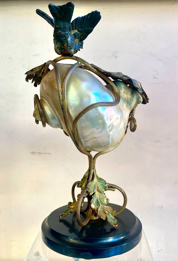 Coquillage monté Art Nouveau, XIXe siècle
