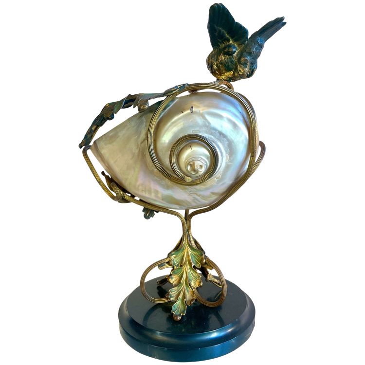 Coquillage monté Art Nouveau, XIXe siècle