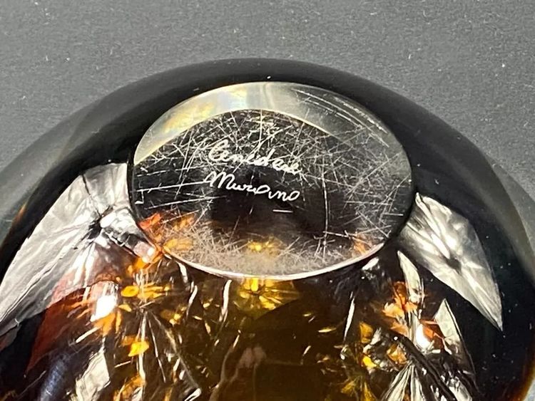 Antonio da Ros glass design bowl 1965-1975 for Cenedese Murano Venice