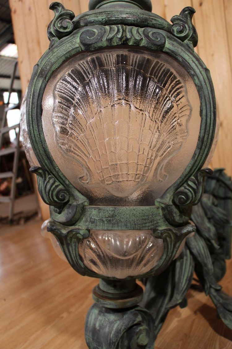 Pair of Cast Iron Wall Lights, After Models Of The Alexander III Bridge