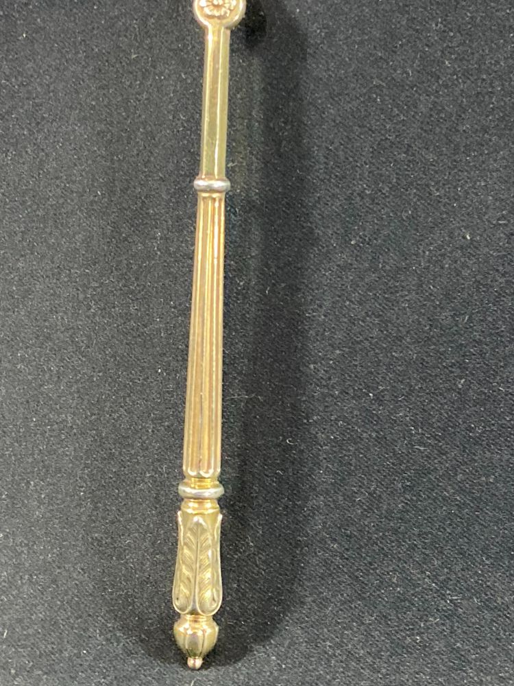 Regency-style ice-cream scoop in silver vermeil signed PUIFORCAT
