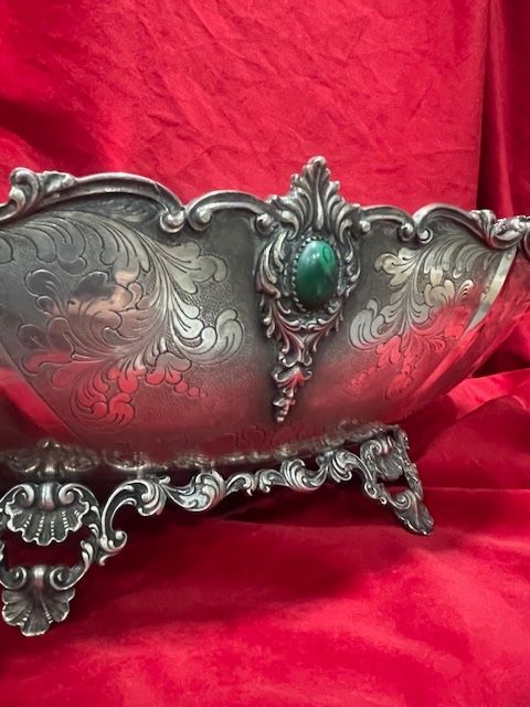 Important 800 Sterling Silver Planter Centerpiece Louis XV Style