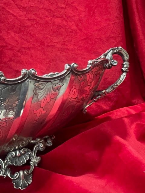 Important 800 Sterling Silver Planter Centerpiece Louis XV Style