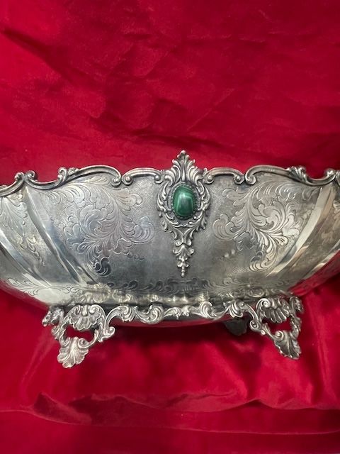 Important 800 Sterling Silver Planter Centerpiece Louis XV Style
