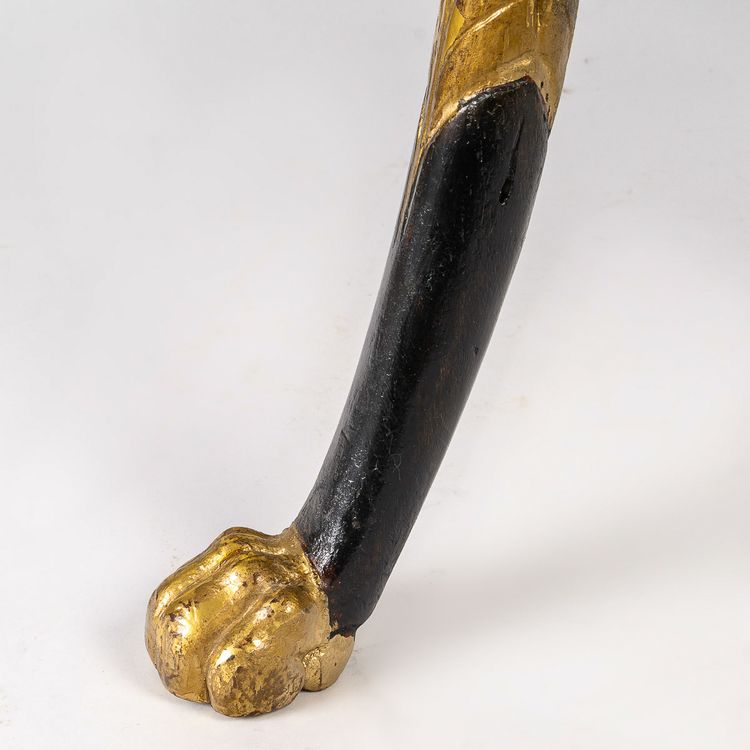 Black lacquered pedestal table decorated with eagle heads Consulat period (1799-1804)
