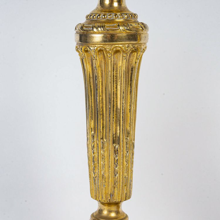 Pair of chiseled gilt bronze candlesticks Louis XVI period circa 1780