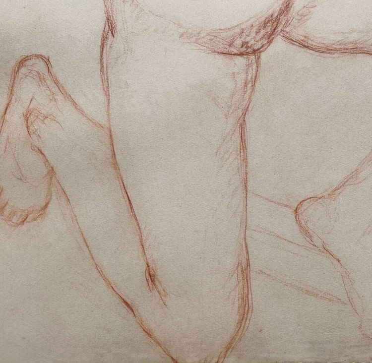 La Danse - Charcoal drawing by Charles Malfray