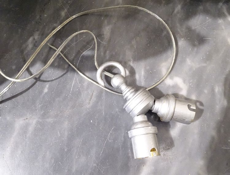 Lampadario Corbeille Cristal Taillé Pampilles Guirlandes XIXème Siècle