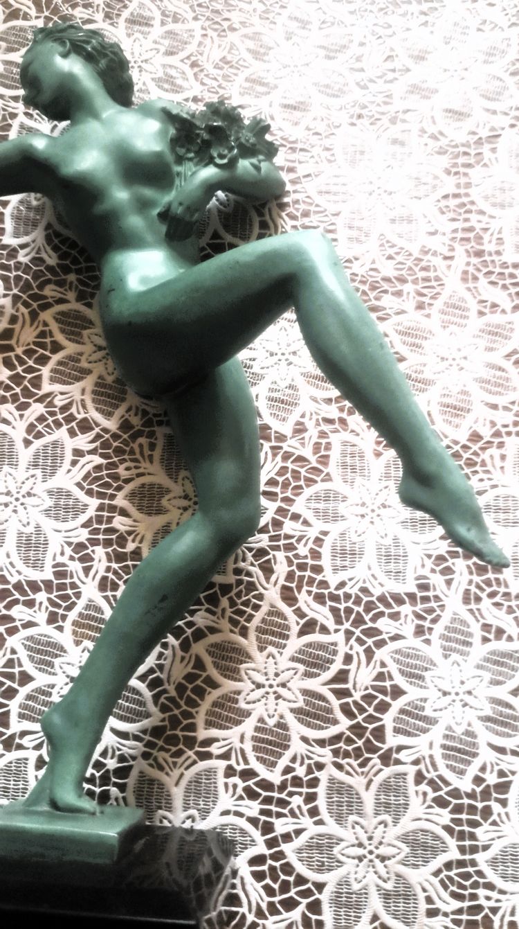 Scultura Art Déco Statuetta Fayral Pierre Le Faguays 1930