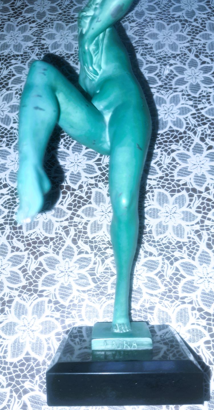 Scultura Art Déco Statuetta Fayral Pierre Le Faguays 1930