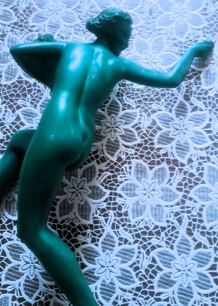 Scultura Art Déco Statuetta Fayral Pierre Le Faguays 1930