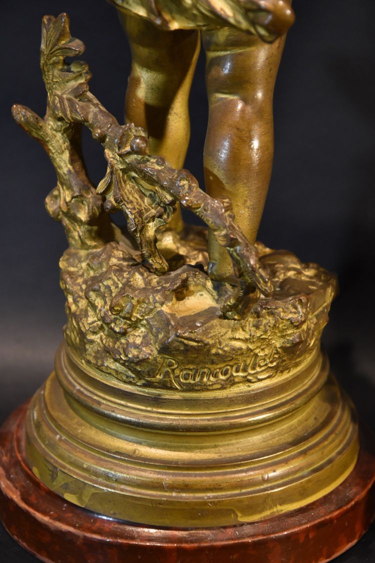 Paar Kerzenhalter Aus Bronze, Ernest Rancoulet (Bordeaux 1842 - 1905) Signatur