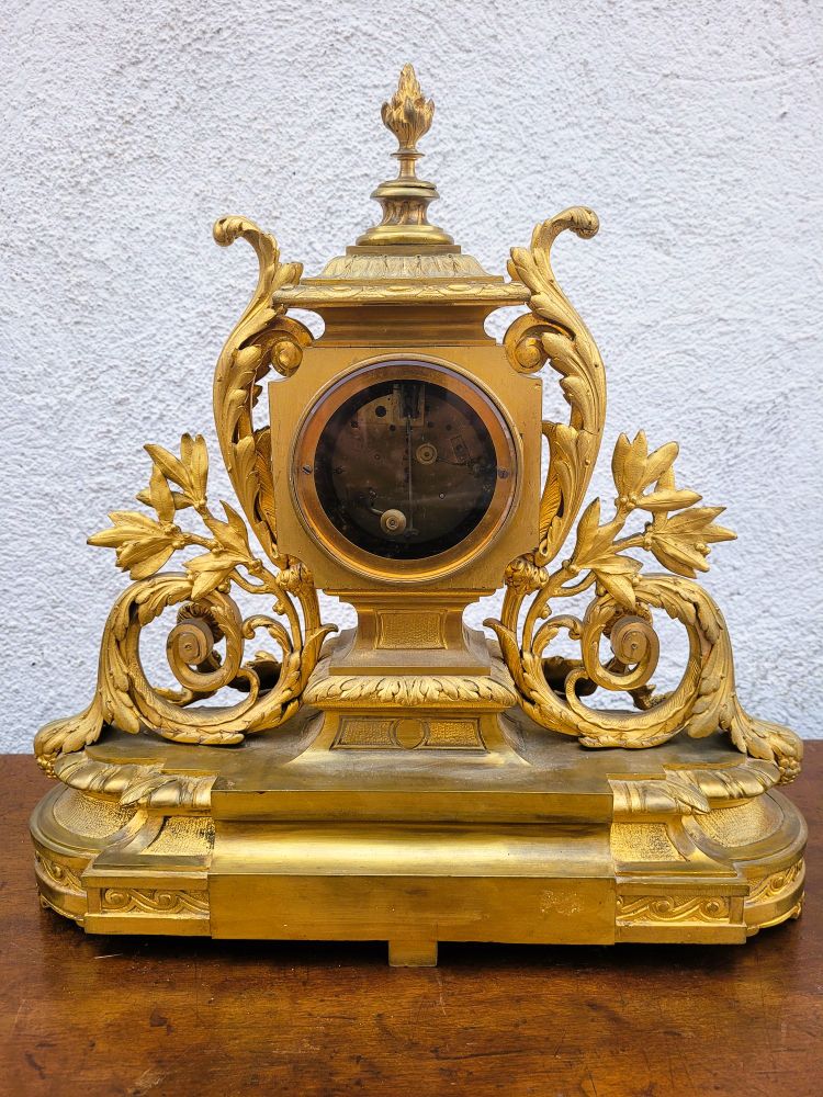 Pendule En Bronze Doré, Napoléon III, XIXème Siècle