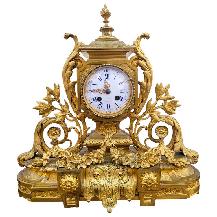 Pendule En Bronze Doré, Napoléon III, XIXème Siècle