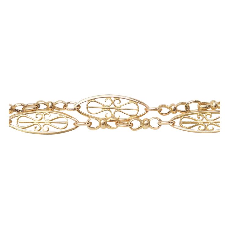 Collier ancien filigrane en or jaune