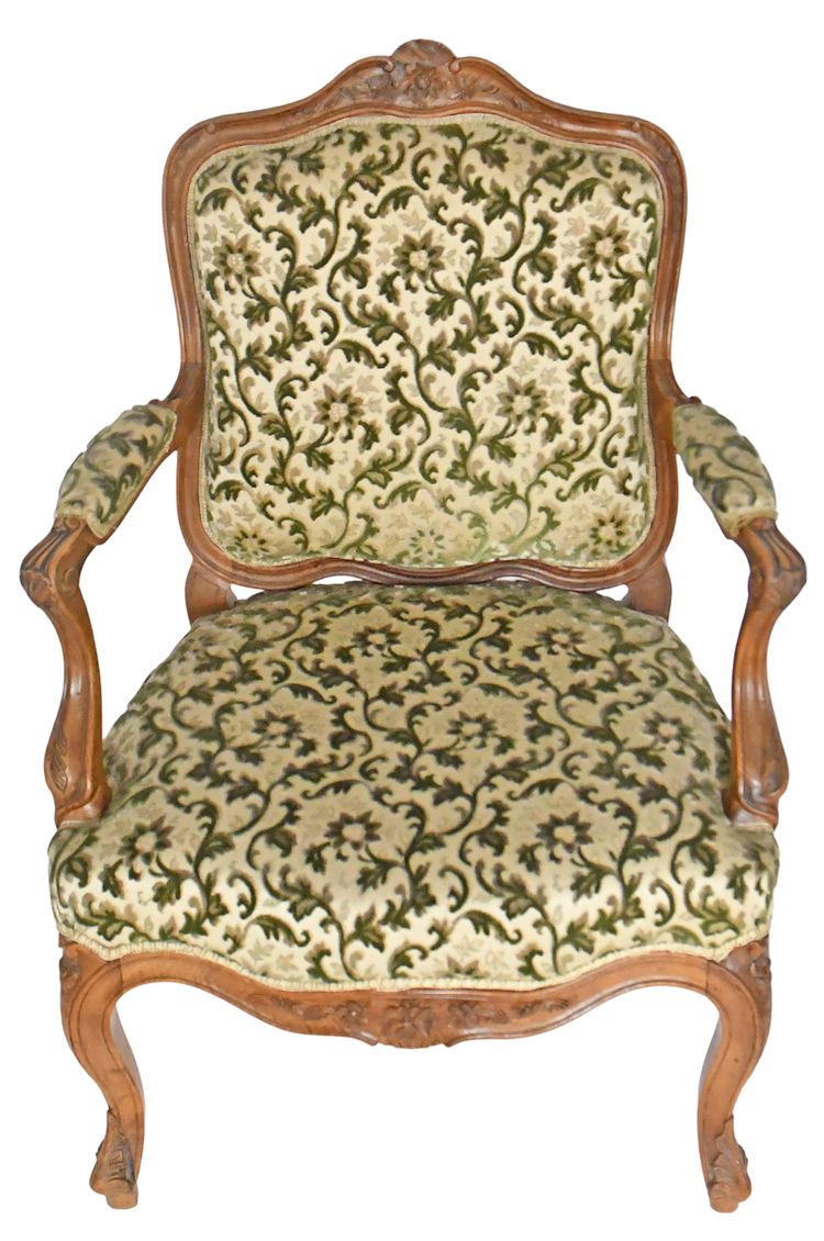 Paire de fauteuils cabriolet de style Louis XV 
