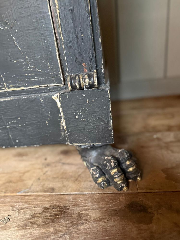 19th century Italian chest of drawers (view of Venice) repatinated with marble