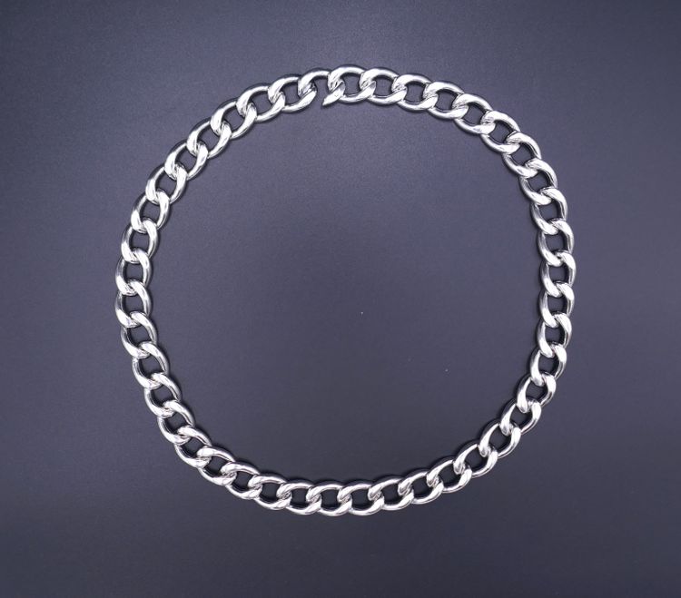 Silver Mesh Necklace, 98.1 Grams.