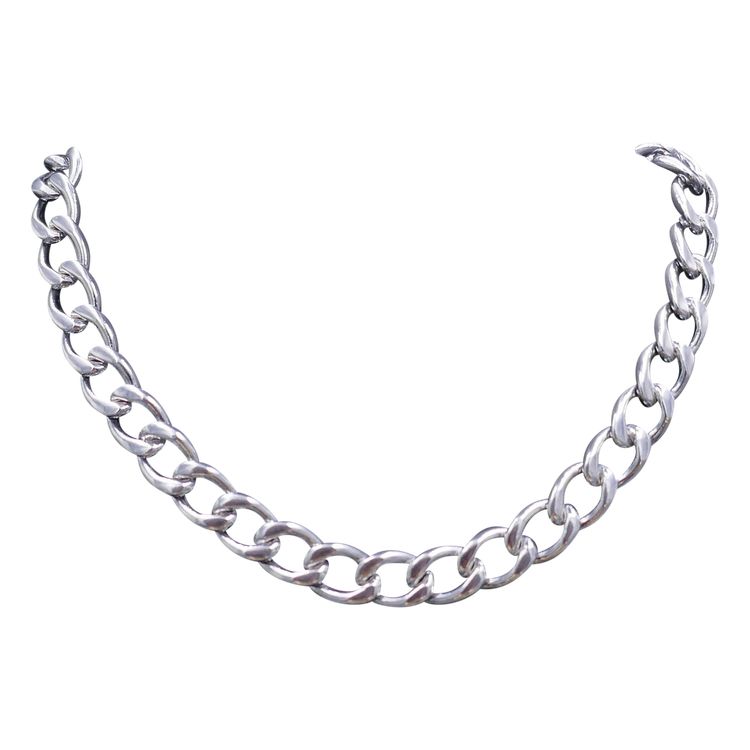 Silver Mesh Necklace, 98.1 Grams.
