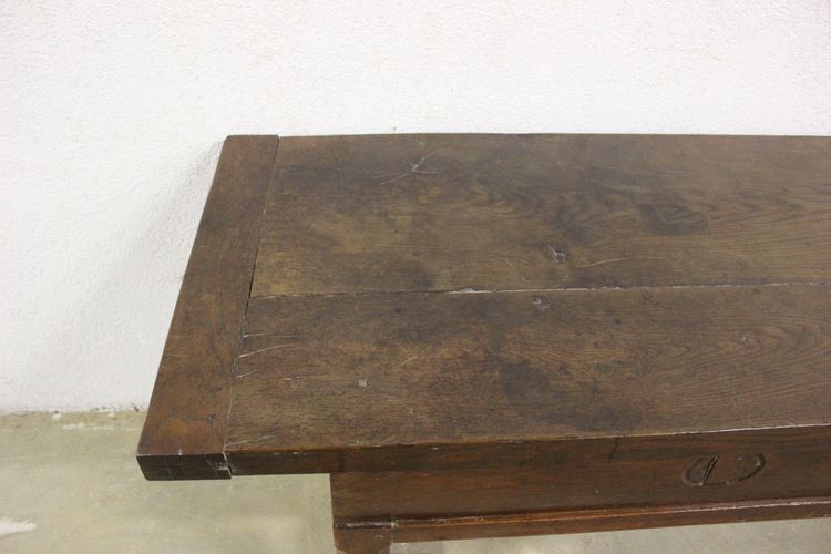 Tavolo o console da fattoria in rovere della fine del XVIII secolo