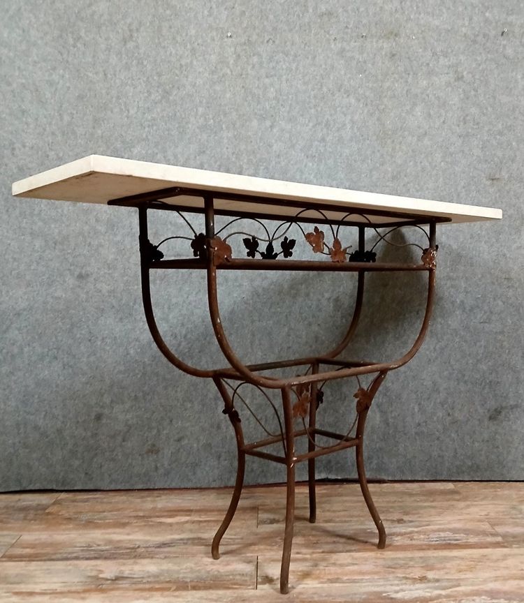 Konsole aus Schmiedeeisen aus der Zeit des Art Deco um 1920