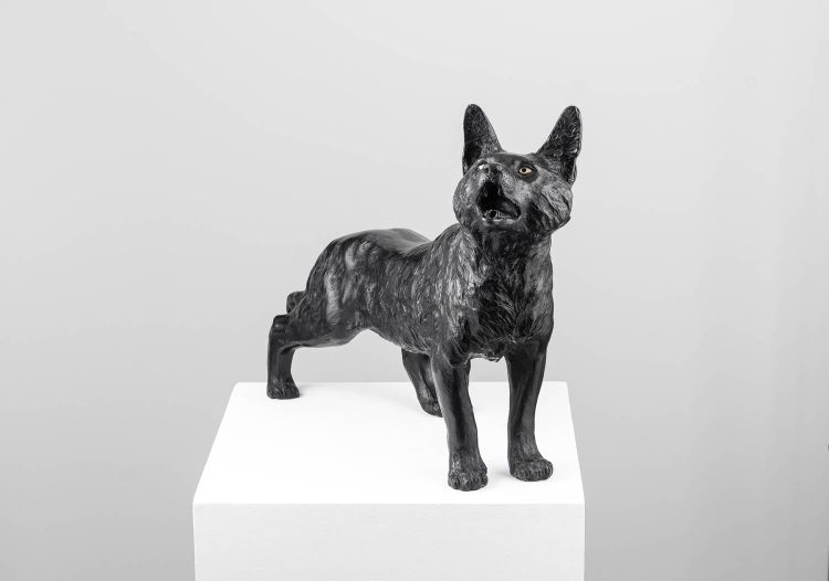 Okimono - Volpe - scultura in bronzo