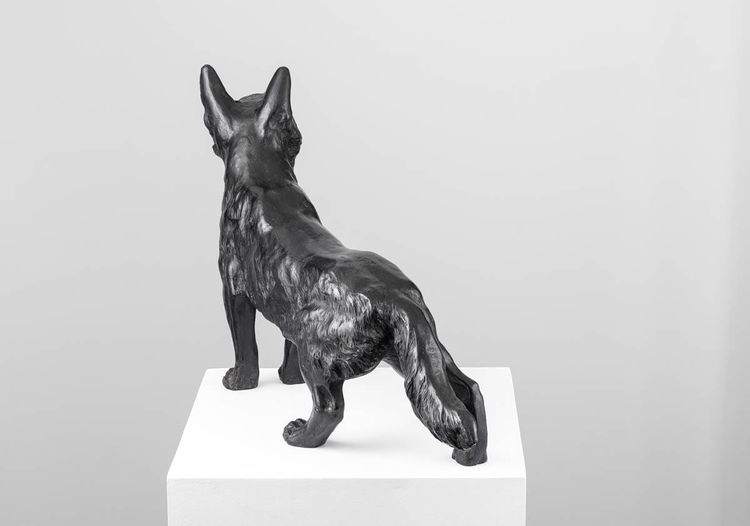 Okimono - Volpe - scultura in bronzo