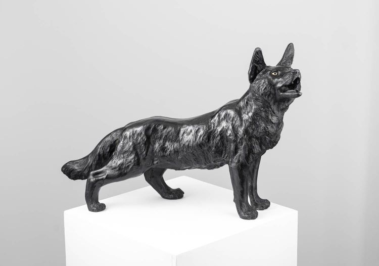 Okimono - Volpe - scultura in bronzo