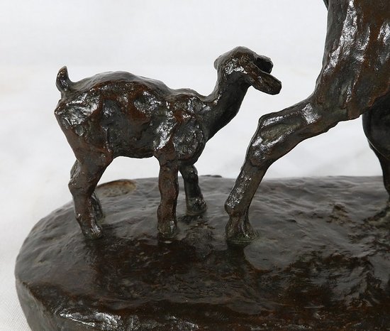  Bronzo "Capra e capretti" di A.Bitter - 1a parte del 20° secolo