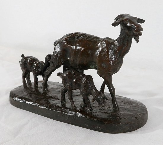  Bronzo "Capra e capretti" di A.Bitter - 1a parte del 20° secolo