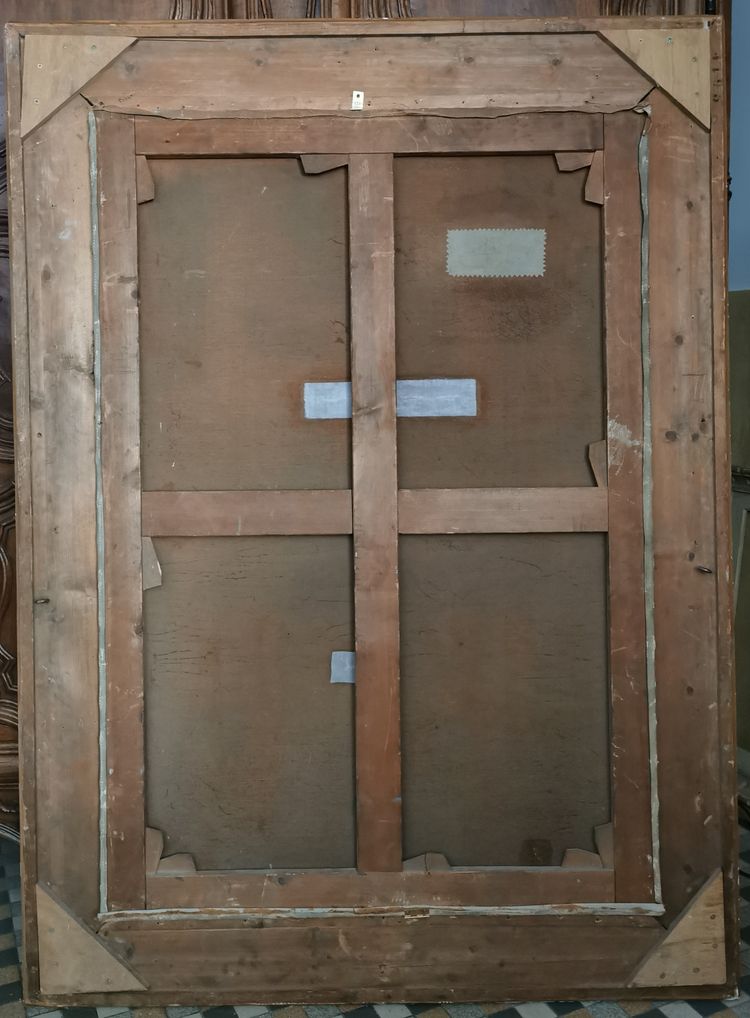 Large Framed Oil On Canvas Character 1880