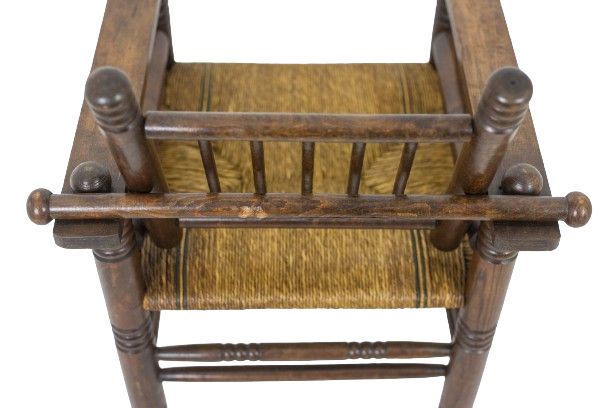 Charles Dudouyt. Brutalist style armchair in beech. 1960s.  LS6147609B