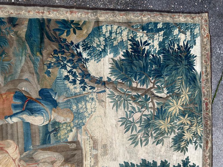 Tapestry from the Royal Aubusson Factory, 18th century - Gallant Scene.