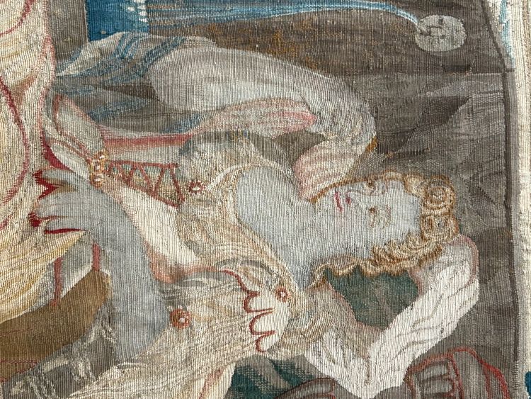 Tapestry from the Royal Aubusson Factory, 18th century - Gallant Scene.