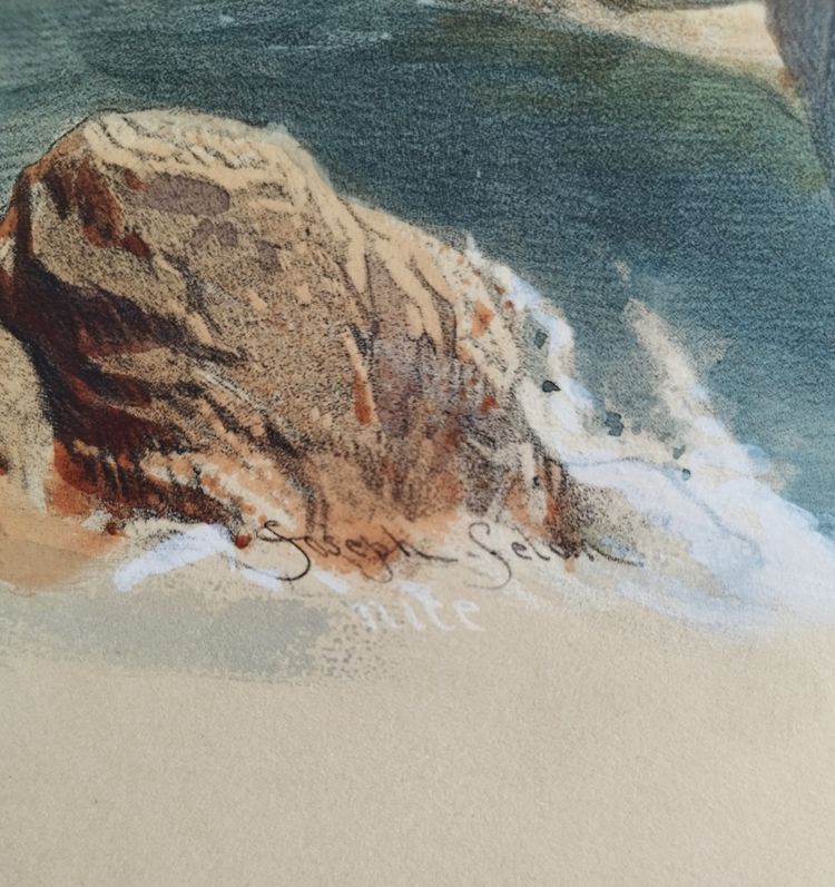  Italienische Frauen, alte Aquarell-Lithographie, 19. Jahrhundert