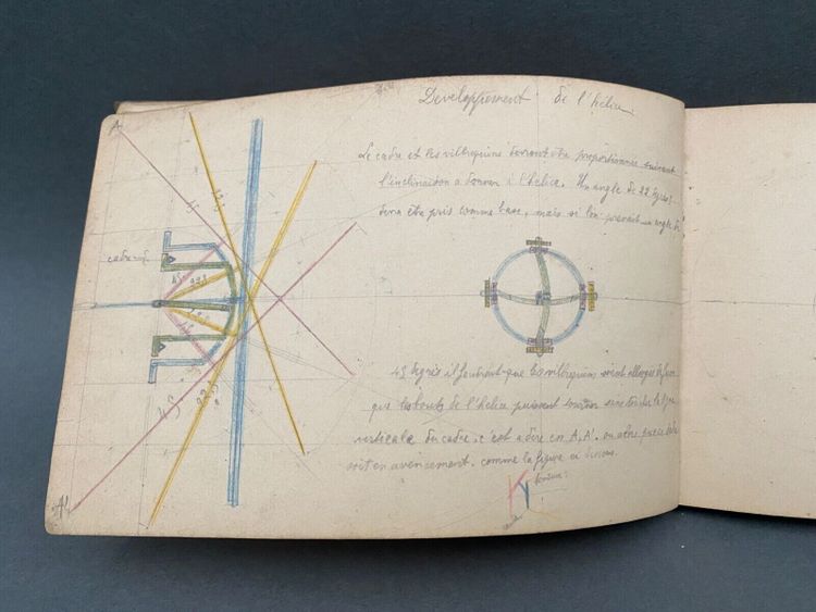 Notebook of ironwork drawings in pencil 20th century
