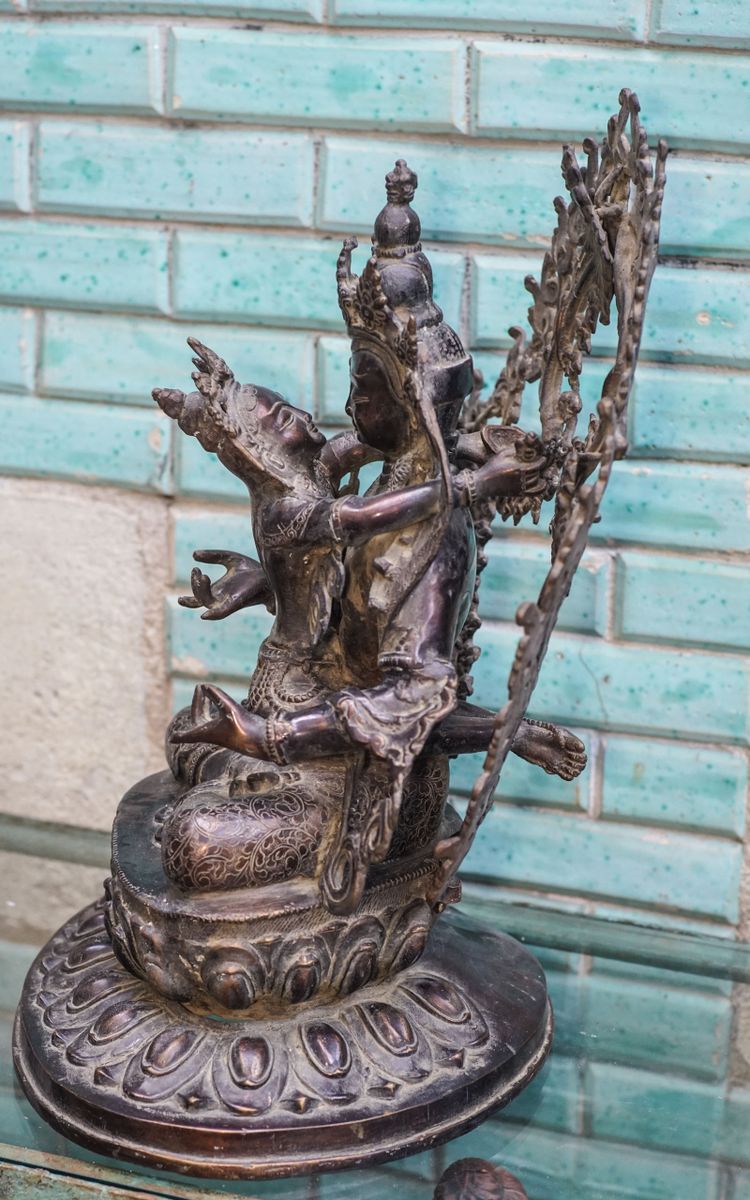 BOUDDHA VAJRASATTVA, Bronze tibétain, Fin XIXème