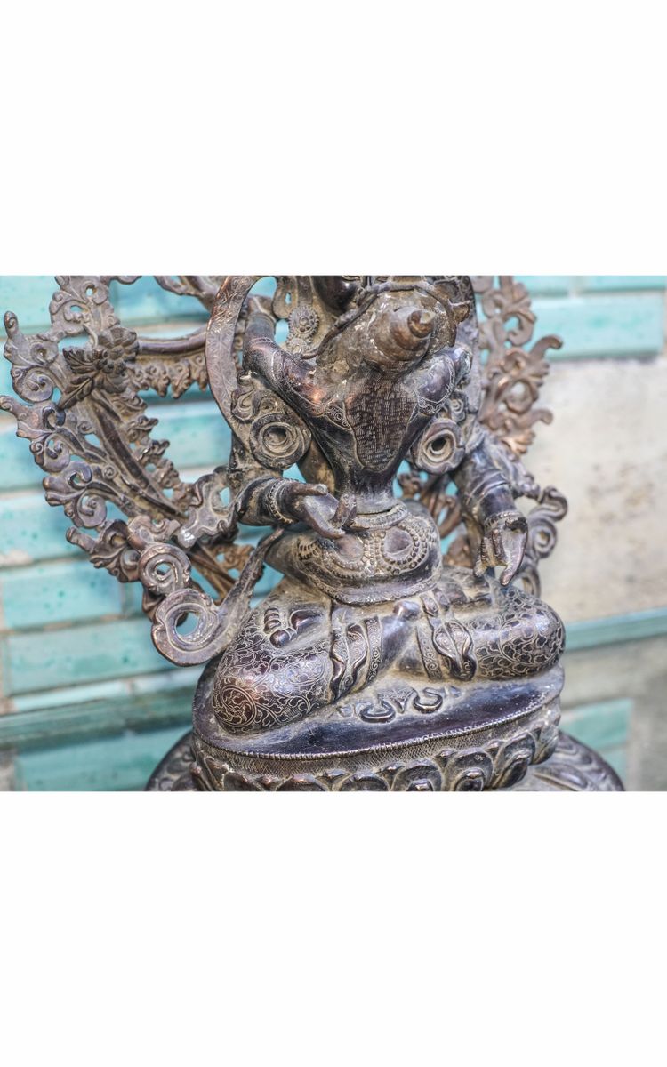 BOUDDHA VAJRASATTVA, Bronze tibétain, Fin XIXème