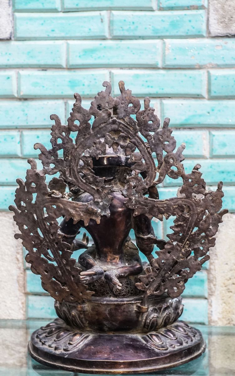 BOUDDHA VAJRASATTVA, Bronze tibétain, Fin XIXème